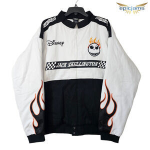 Disney Nightmare Before Christmas Jack Skellington Pumpkin Racing Jacket Size L